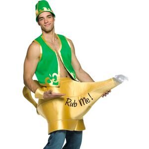 Rasta Imposta Rub Me Genie in the Lamp Adult Halloween Costume Funny Dress Up